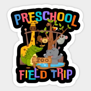 Pre-K Preschool Field Day Trip Squad 2024 Zoo Animal Sticker